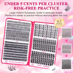 CCODDY lash clusters d-curl design provides natural lift and curl