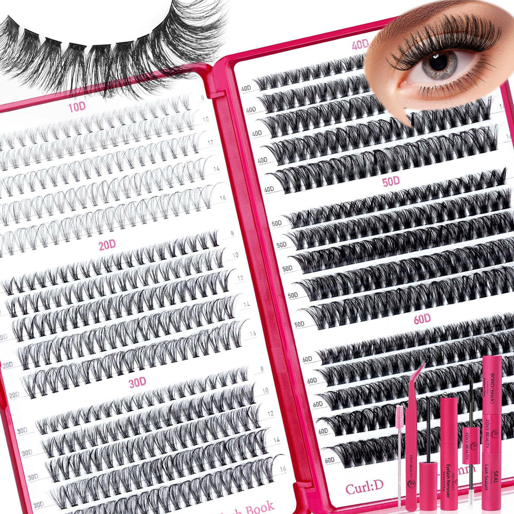 CCODDY lash clusters kit 600pcs for versatile DIY lash looks at home