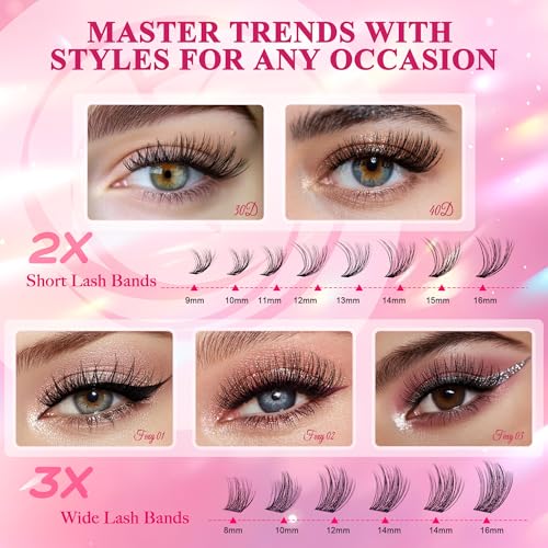 CCODDY zero-gravity band lash clusters for lightweight comfort all day.