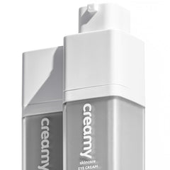 C Creamy Skincare creamy eye cream swatch highlighting moisturized skin.