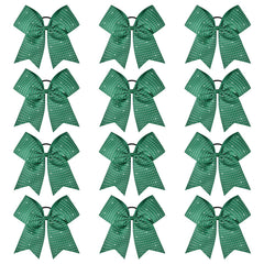 CEELGON forest green glitter cheer bow 1 adds bold sparkle for ponytails during sports