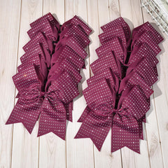 CEELGON elastic ponytail attachment keeps bows secure during routines.