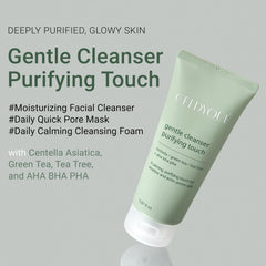 CELDYQUE foam wash visual purifies pores with a light, refreshing lather