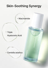 celimax The Real Cica Niacinamide AC Calming Serum application tips image shows layering for hydration