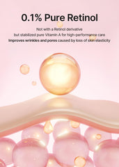 Celimax Vita A Retinol Shot application scene implies smoothing during late-night routine