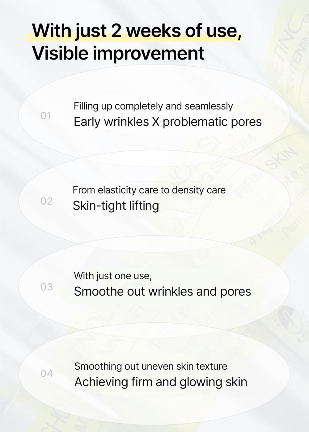 Celimax Vita A Retinol Shot product on mirror shows pore-minimizing and firming appeal