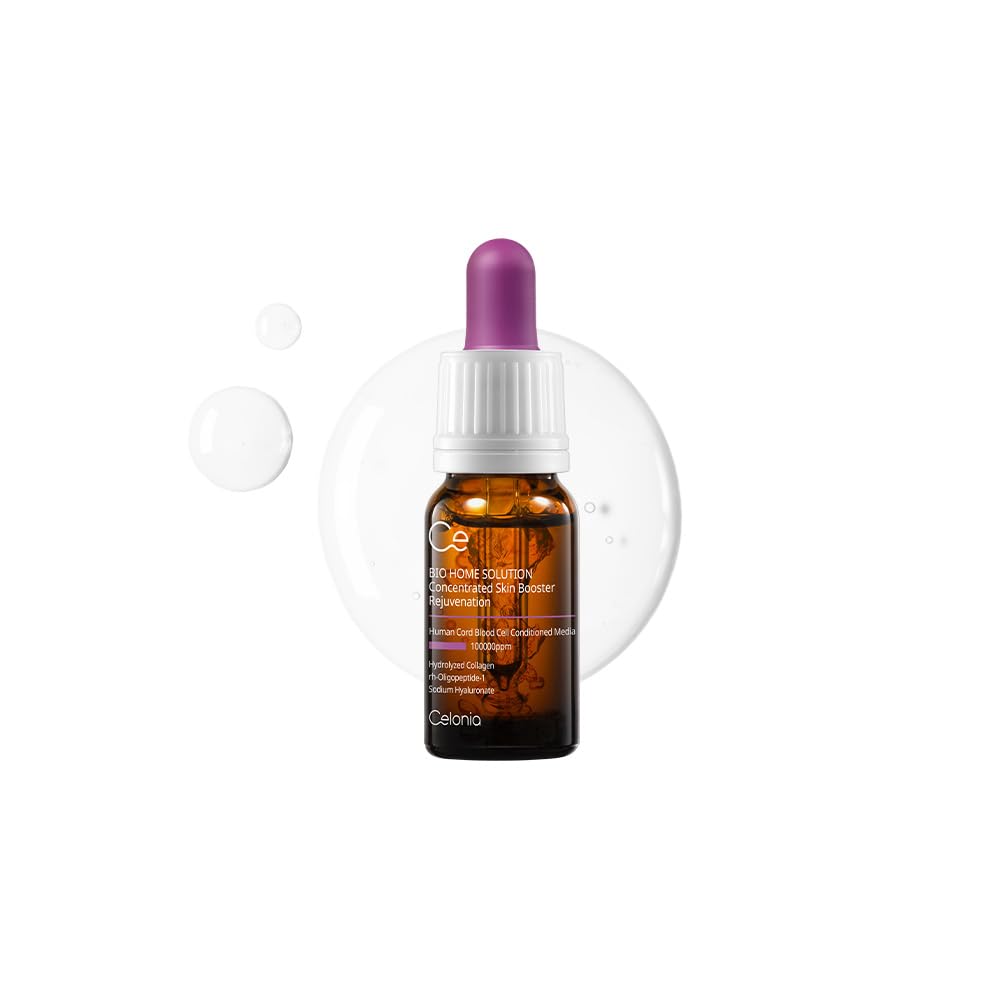 CELONIA Bio Home Solution bottle closeup promotes radiant, hydrated skin.