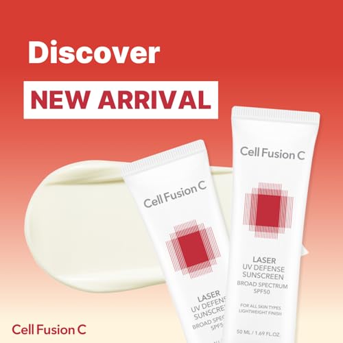 Packaging close-up of Cell Fusion C Laser UV Defense showing clean cosmetic design