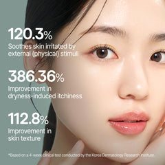 CELL IN SHOT Mumak Stem Azulene Cream on face demonstrates multi-use hydration for sensitive skin