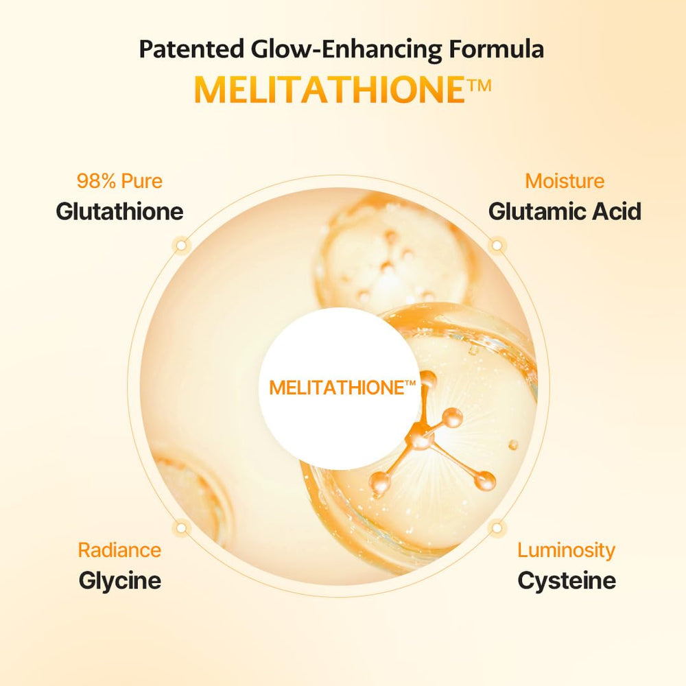 Cellology Meliturn Cream Pack label highlights 98% glutathione and supportive ingredients.