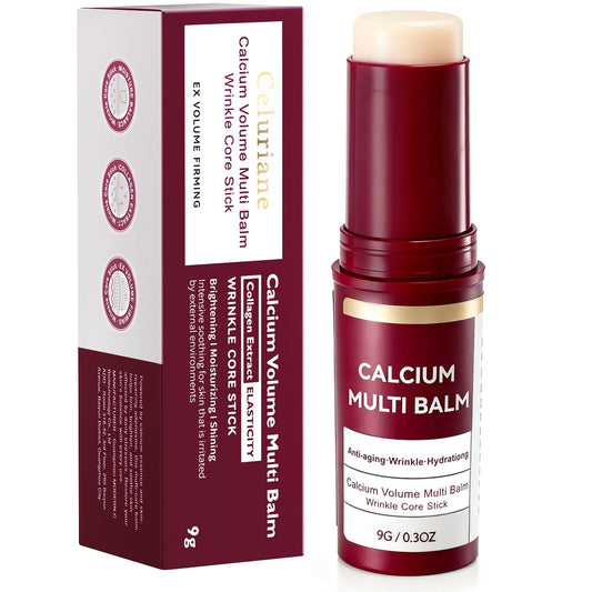 Celuriane Calcium Multi Balm Stick packaging offers travel-friendly hydration.