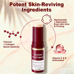 Close-up of Celuriane Calcium Multi Balm Stick texture for quick touch-ups.