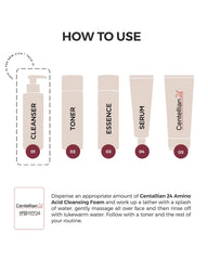 CENTELLIAN 24 keratin enzymes enable gentle exfoliation during cleansing.