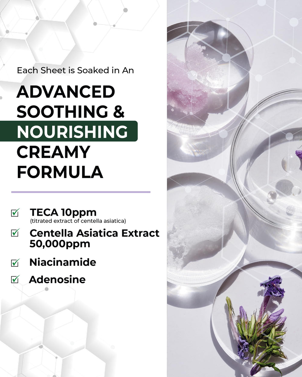 CENTELLIAN 24 Madeca Mask on face during calming routine
