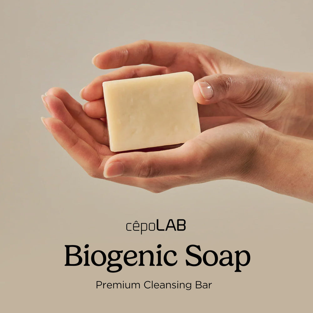 cepolab biogenic soap shows olive oil ingredient for nourishment