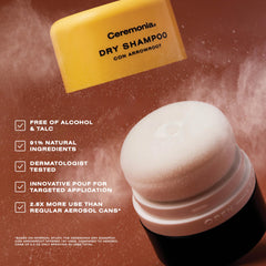 Ceremonia compact 0.35 oz packaging highlights travel-friendly design.