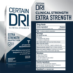 Travel-friendly 1.7 oz pack of Certain Dri.