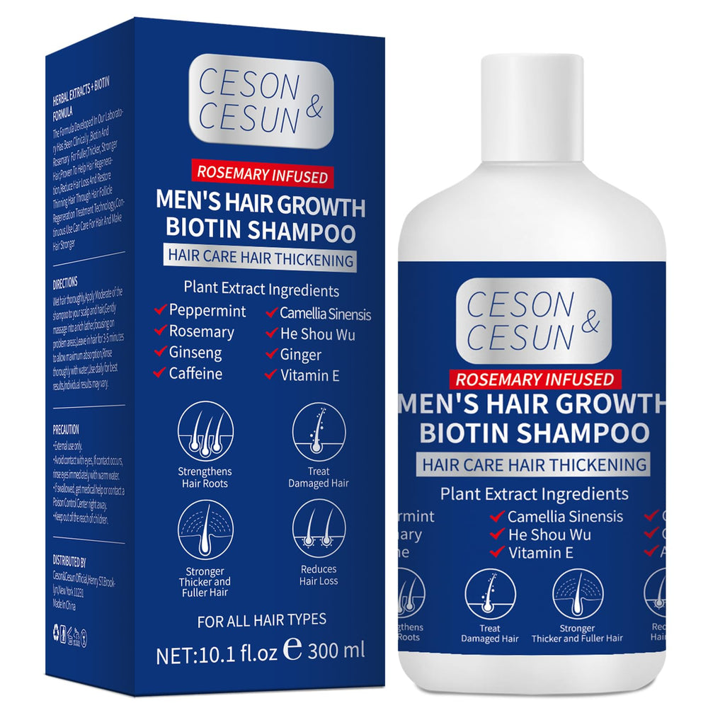 Ceson&Cesun rosemary biotin shampoo bottle ready for daily cleanse and volume