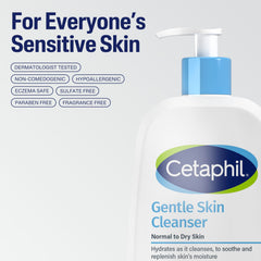Dermatologist-recommended seal visible on packaging.
