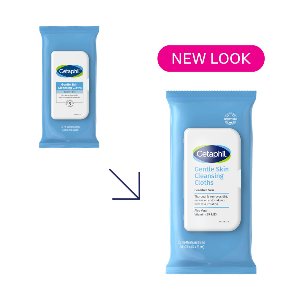 Cetaphil Gentle Skin Cleansing Cloths texture close-up; soft fabric for gentle cleansing.