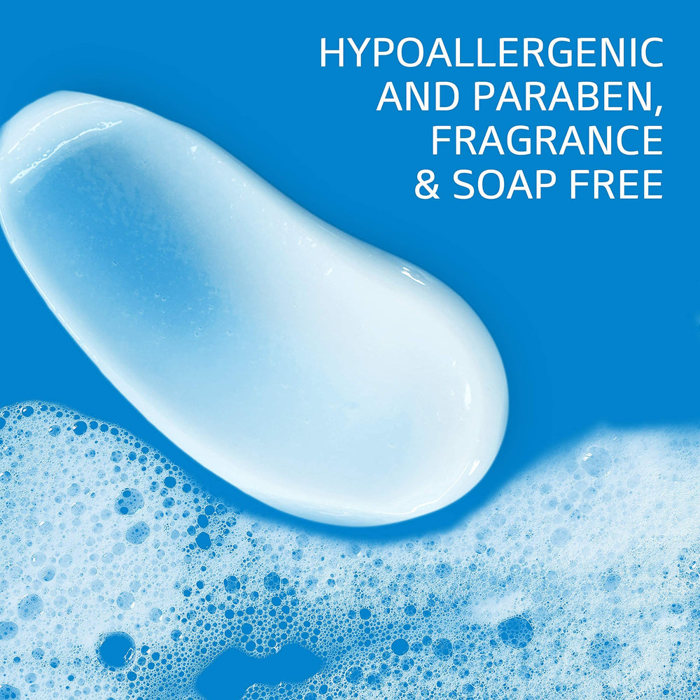 Cetaphil Restoraderm Soothing Wash fragrance-free formula for fragrance-sensitive users.