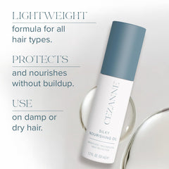 Cezanne Silky Nourishing Oil ingredients close-up with nourishing oils