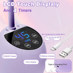 CGBE UV Nail Lamp 12 LED beads close-up showing bright, even light