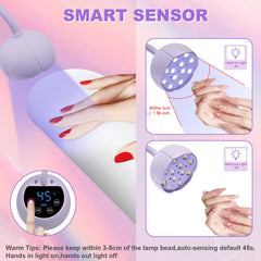 CGBE UV Nail Lamp auto sensor feature to conserve power
