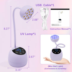 CGBE UV Nail Lamp portable USB-powered for on-the-go use
