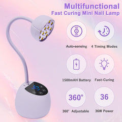 CGBE UV Nail Lamp timer display for easy scheduling