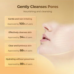 CHANDO HIMALAYA Gold Diamond Cleanser amino acid formula nourishes skin during cleansing