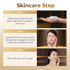 CHANDO HIMALAYA Gold Diamond Cleanser golden foam ready for rinsing