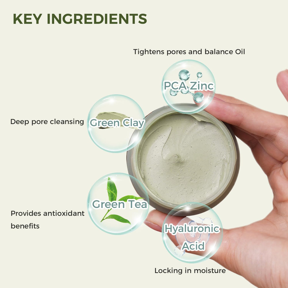 CHANDO HIMALAYA Green Clay texture showing mineral balance