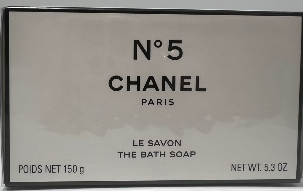 Chanel No 5 bath soap gift box suggests elegant gifting option.