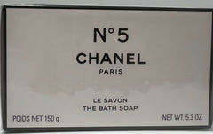Chanel No 5 bath soap gift box suggests elegant gifting option.