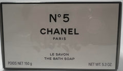 Chanel No 5 bath soap ingredients panel reveals classic floral notes.