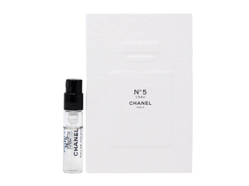 CHANEL No 5 L’Eau EDT sample with spray for travel and layering.