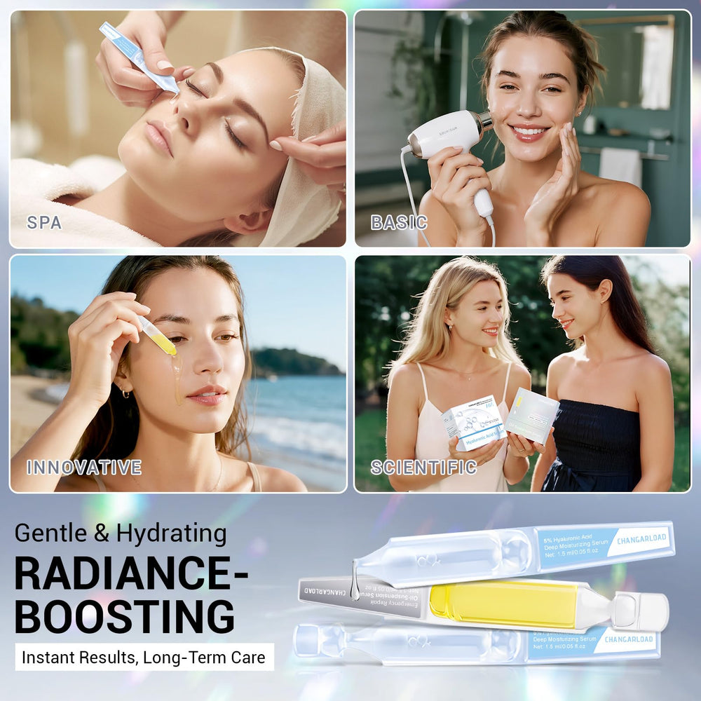 Changarload Serum dispensing pump close-up enables easy, mess-free application.