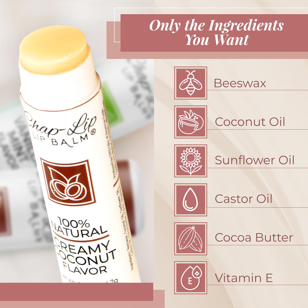Chap-Lip Vanilla Mint Lip Balm stick with refreshing scent and moisture