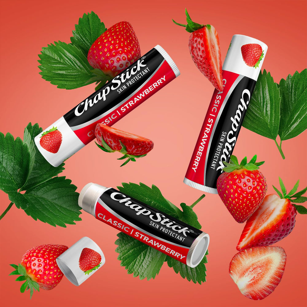 ChapStick glide-on motion demonstrating non-sticky, smooth lip feel.
