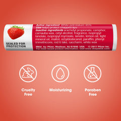 ChapStick Classic Strawberry tinted lip sheen delivering subtle color and hydration.