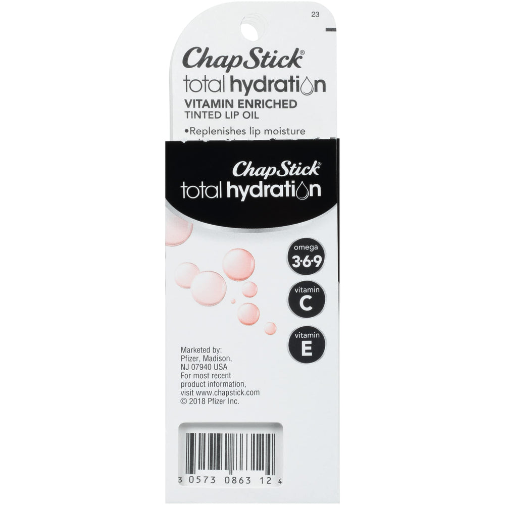 ChapStick Total Hydration lip oil Glide shows smooth application for easy use.