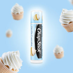 ChapStick Vanilla Mint close-up shows refreshing flavor and smooth lip feel.