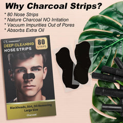 Charmonic nose strip peeling off to reveal cleaner pores.