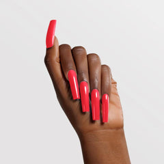 Summer-ready Berry Bloom manicure on natural nails.