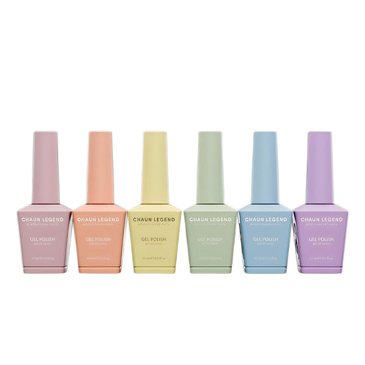 Chaun Legend Dreamy Pastels Fia Get-Me-Not bottle with creamy pigment for smooth full coverage.