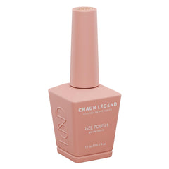 Chaun Legend LG5013 gel polish bottle close-up showing creamy light peachy nude finish