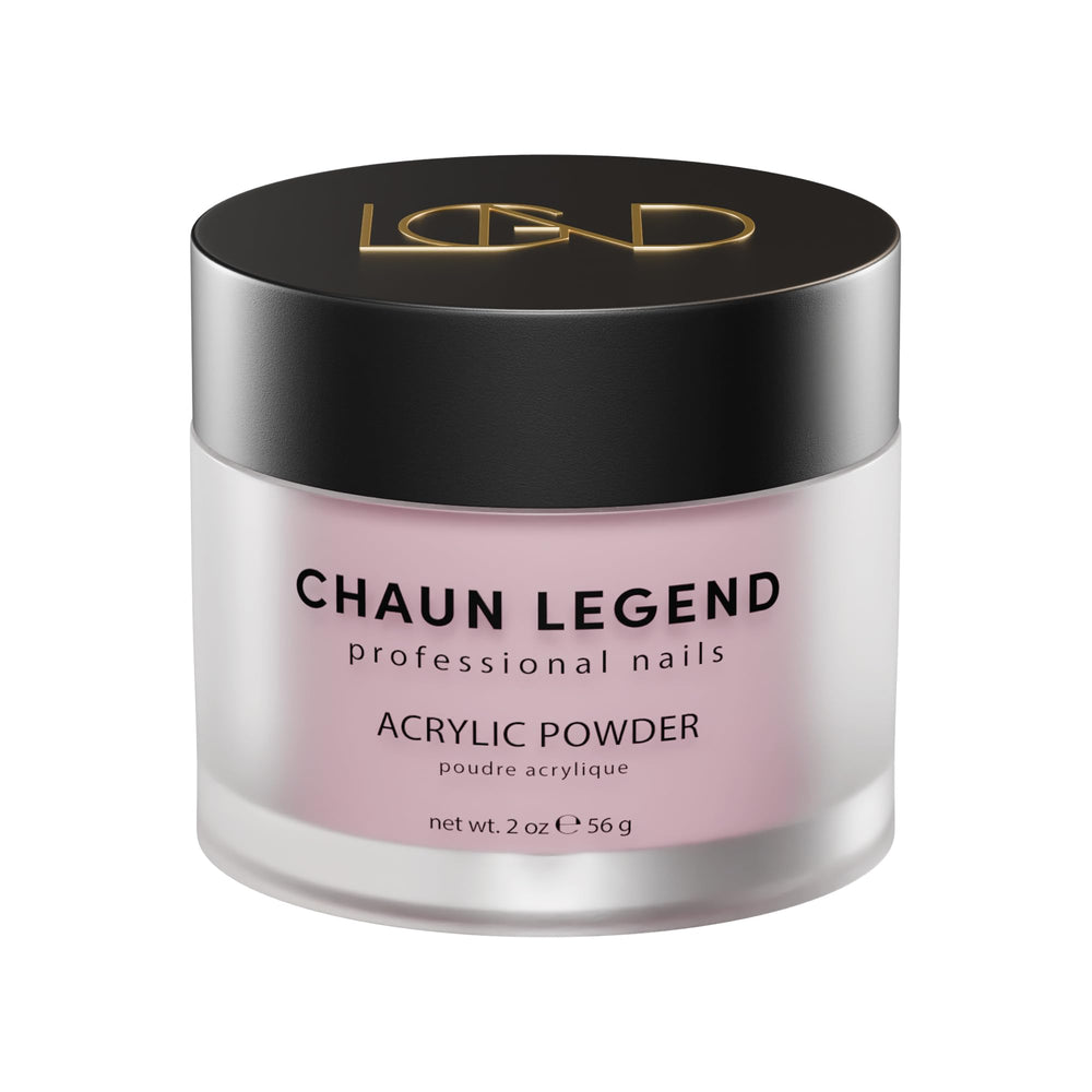 Chaun Legend Sweet Serenity pink powder bottle for a calming manicure.