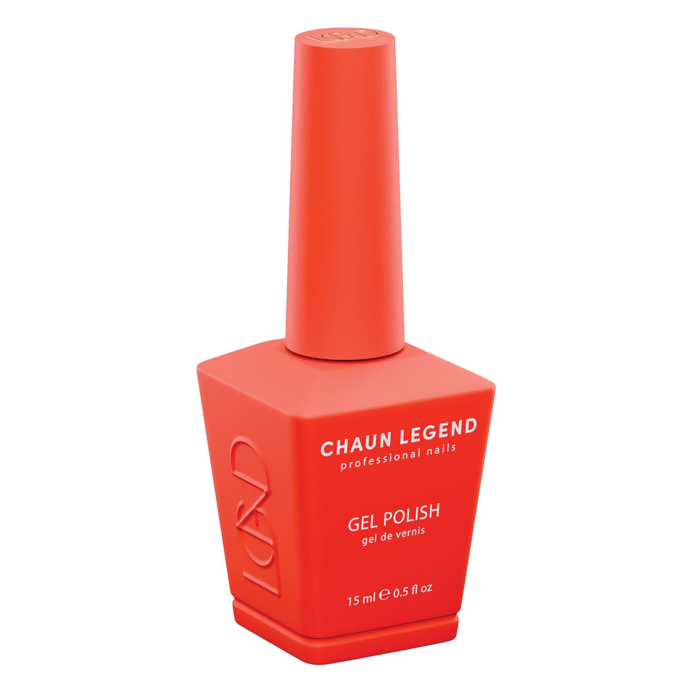 Chaun Legend Tom Yum Yum bottle displaying bright red shade for bold nails.