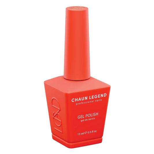 Chaun Legend Tom Yum Yum bottle displaying bright red shade for bold nails.